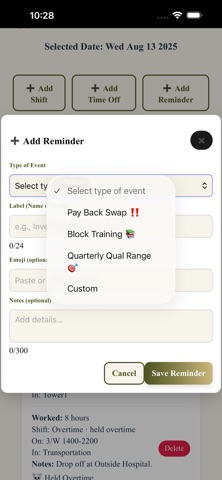 The Timebook App screenshot