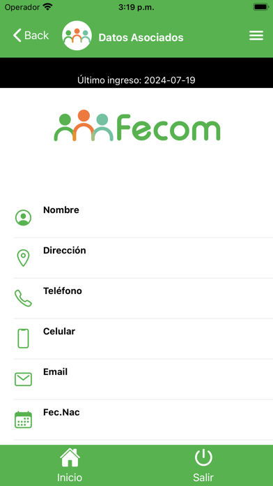 App Fecom Screenshot