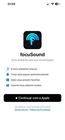FocuSound: Ouça e Foque Screenshot 1 of 8