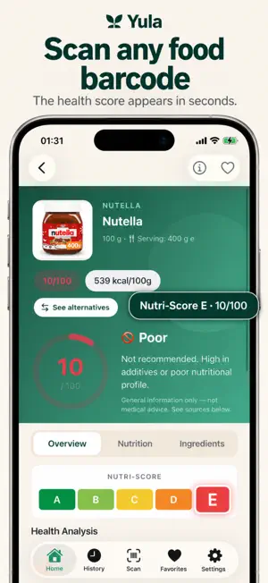 Yula Food & Cosmetics scanner screenshot 2