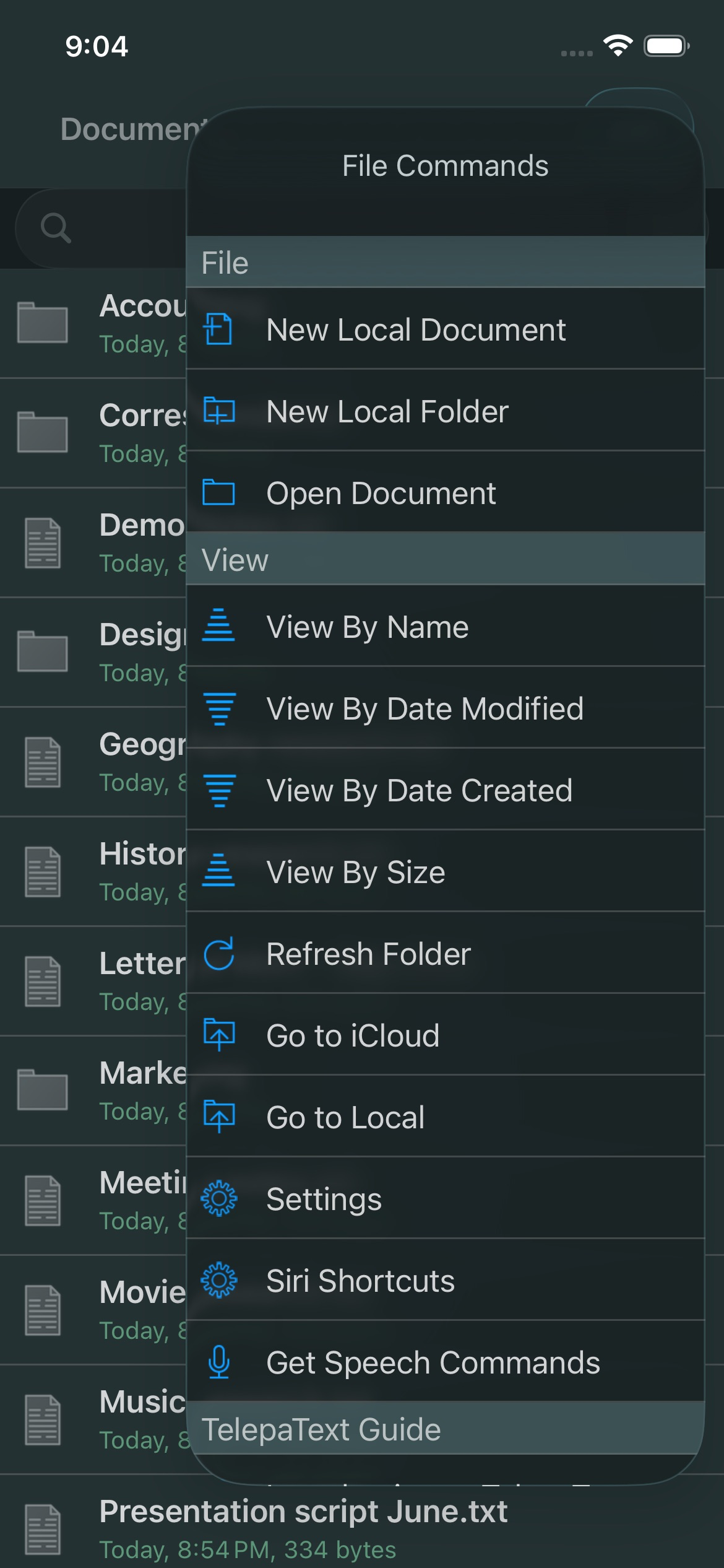 TelepaText - editor, speech screenshot 8