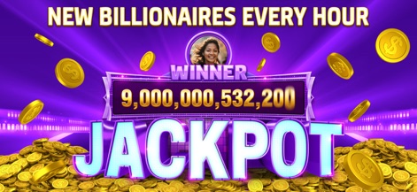 HighRoller Vegas: Casino Games - This casino app highlights the exhilarating jackpot wins and the constant stream of new virtual billionaires, showcasing immense coin payouts.