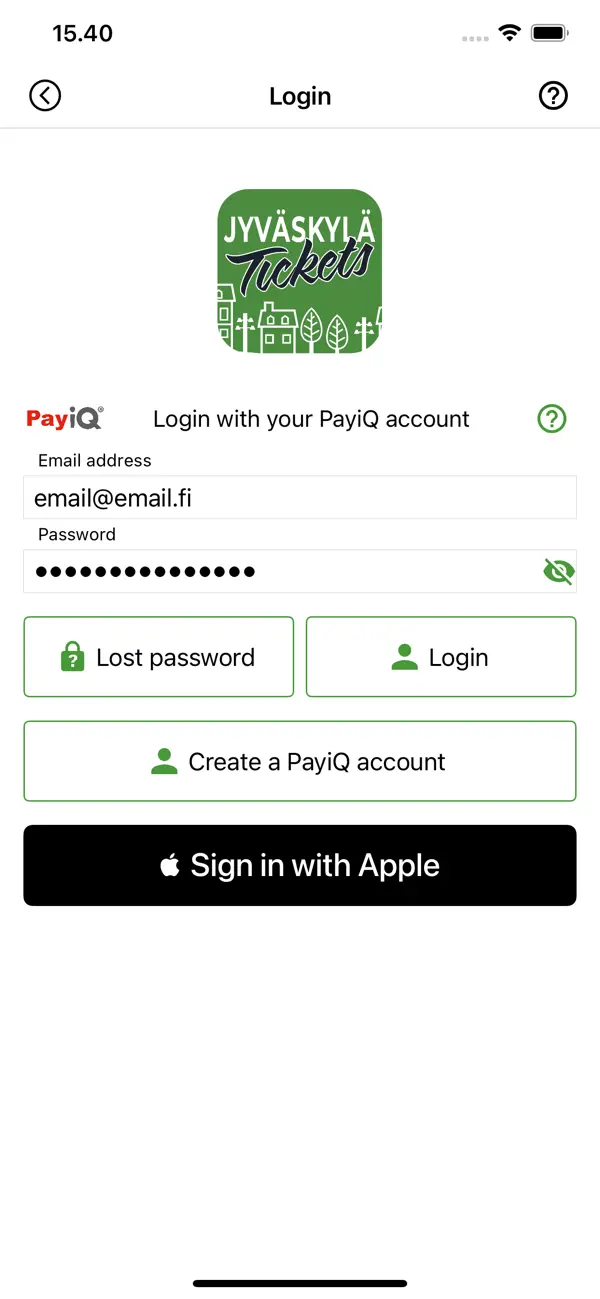 Screenshot #2 pour Jyväskylä Tickets