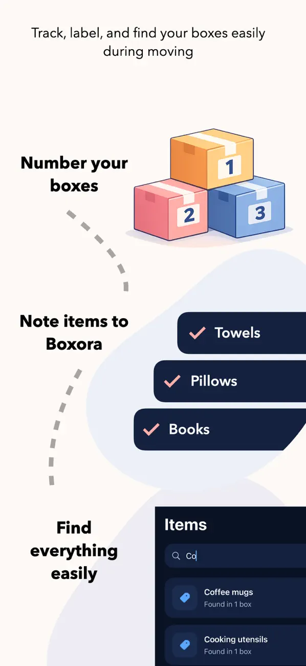 Screenshot #1 pour Boxora: Moving Organizer