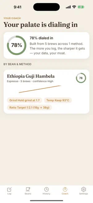BrewLog: Coffee Dial-In screenshot 1