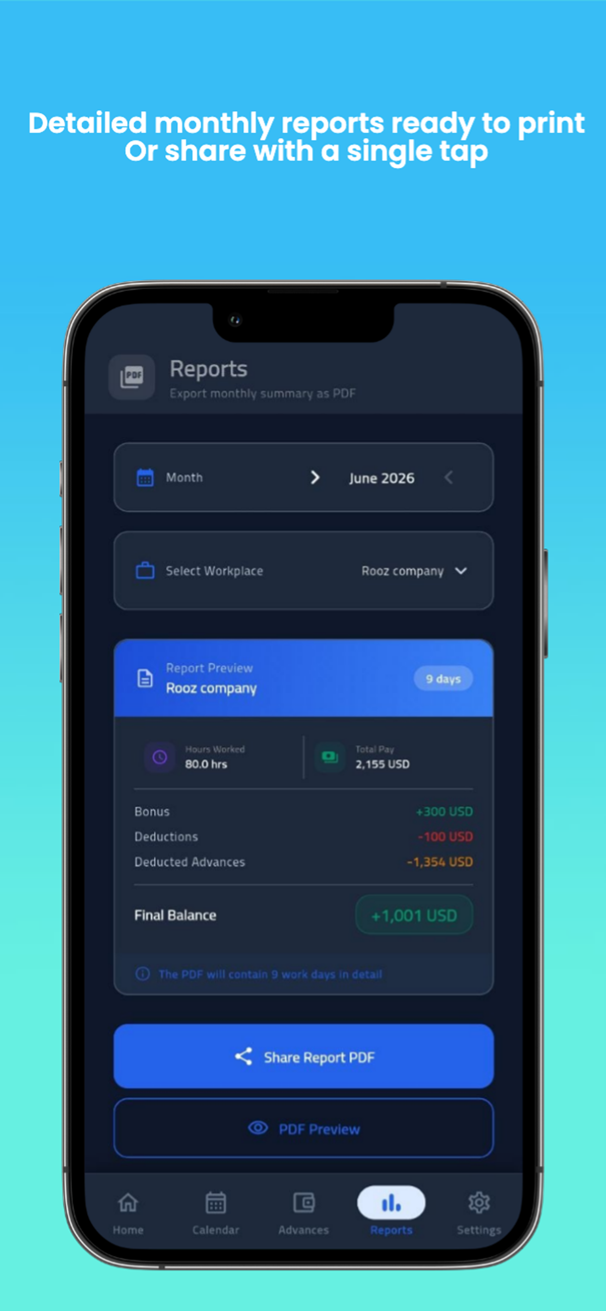 Yomiati : Work Tracker screenshot 4