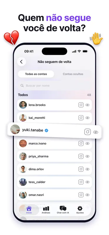 YourFollowers - Lista Unfollow screenshot 2 of 8