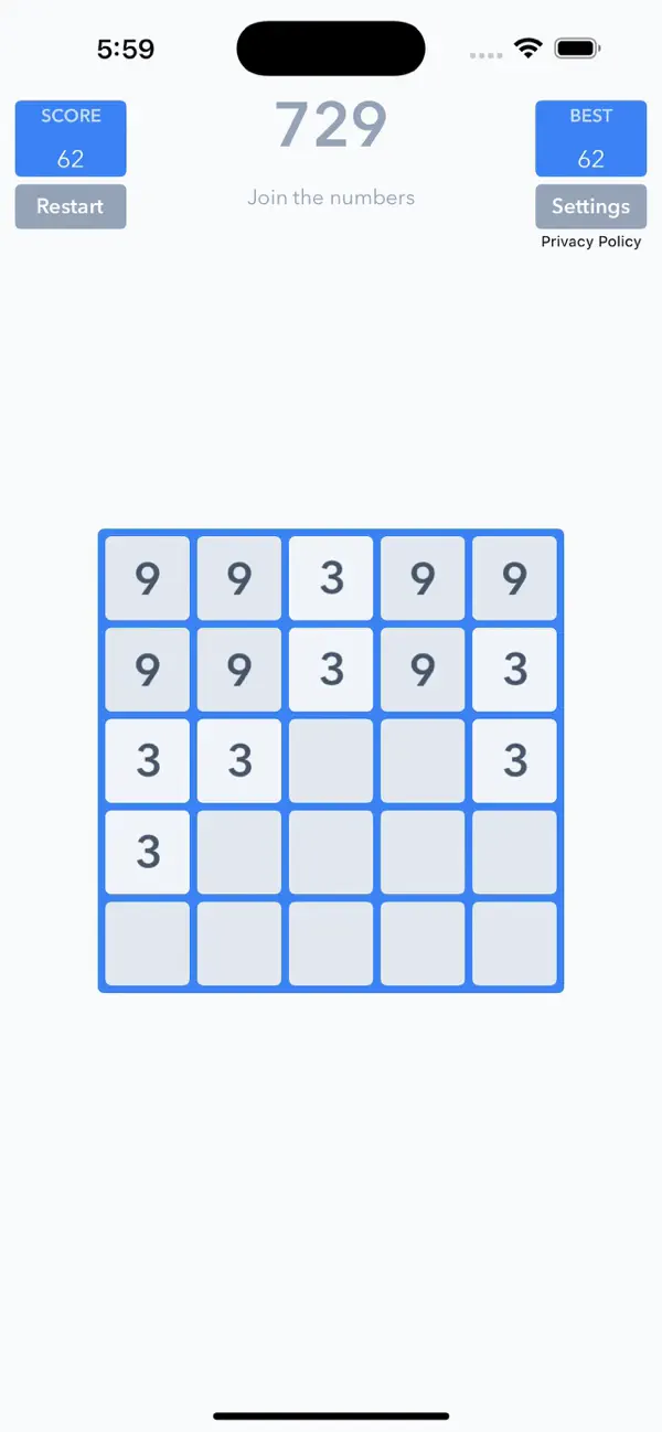 Screenshot #2 pour 2048 Puzzle · Power of 3