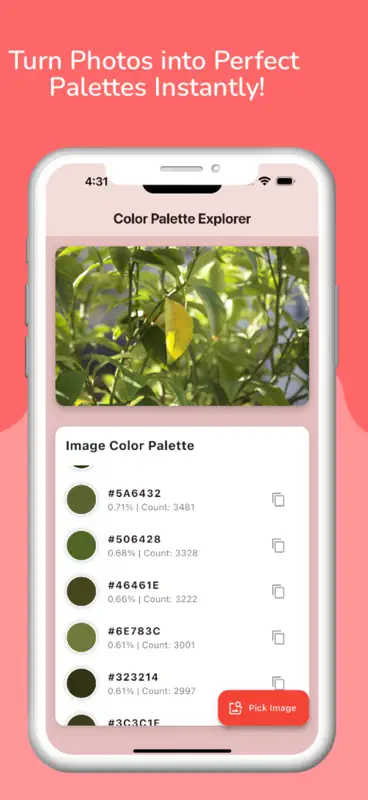 Color Palette Generator Pro screenshot 1 of 3