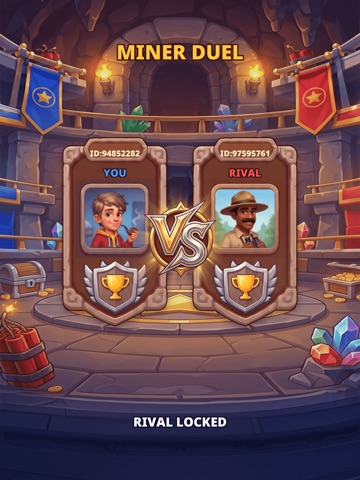 Miner Puzzle Quest iPad screenshot