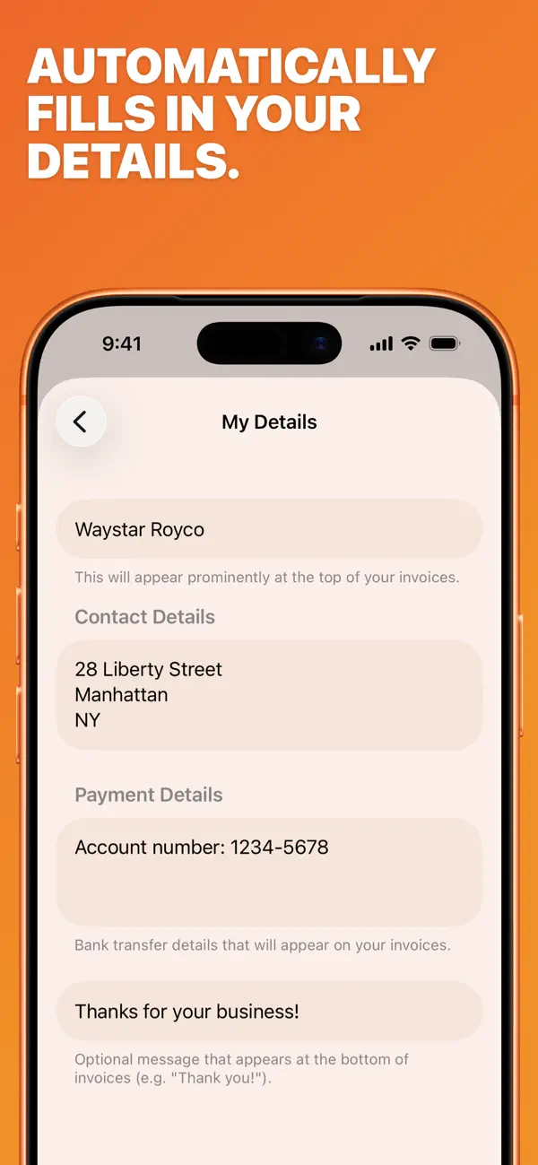 Screenshot #2 pour Tally – PDF invoice creator