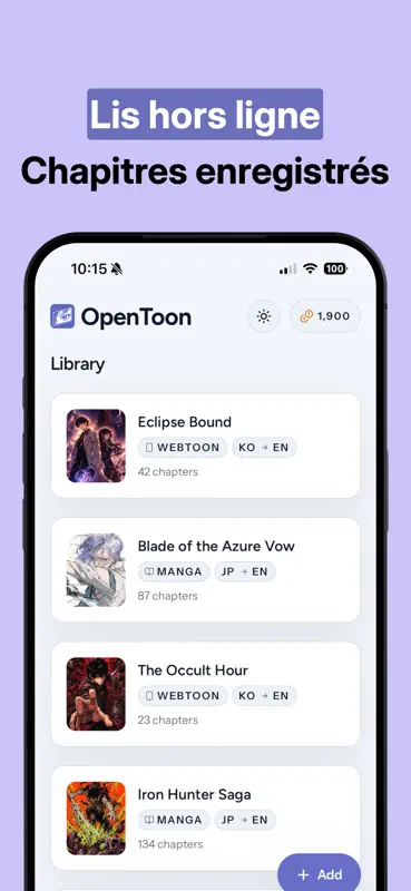 OpenToon - Traducteur Webtoon screenshot 3 of 4