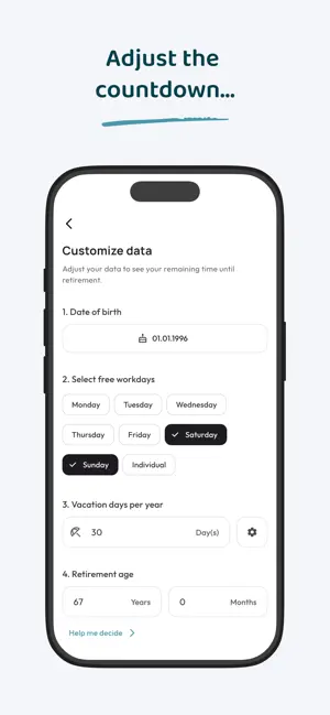 Retiro - Retirement Countdown screenshot 2