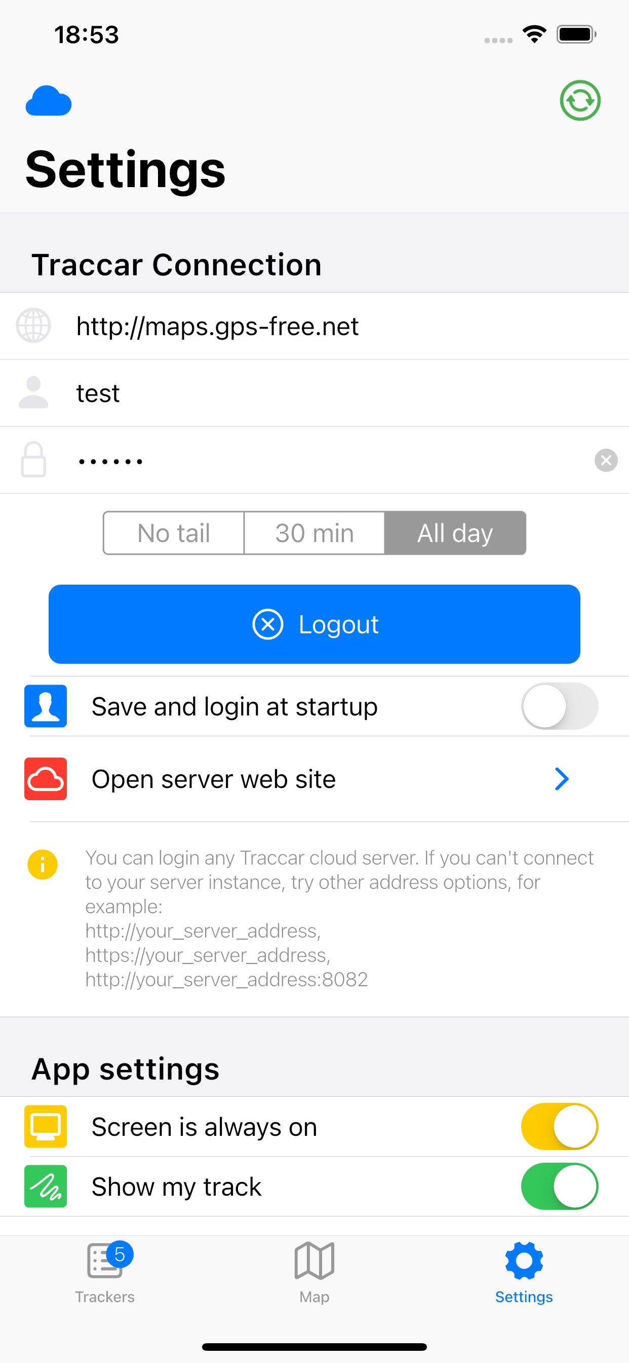 Another Tracking Client