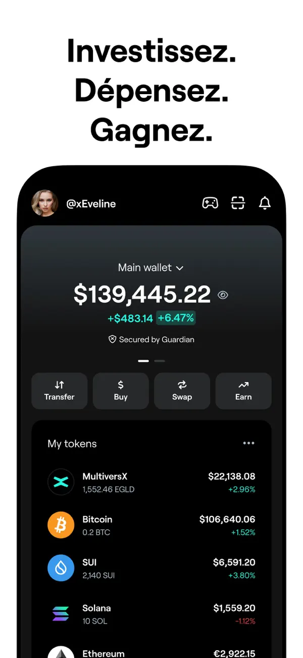 Screenshot #1 pour xPortal: BTC et Crypto Wallet