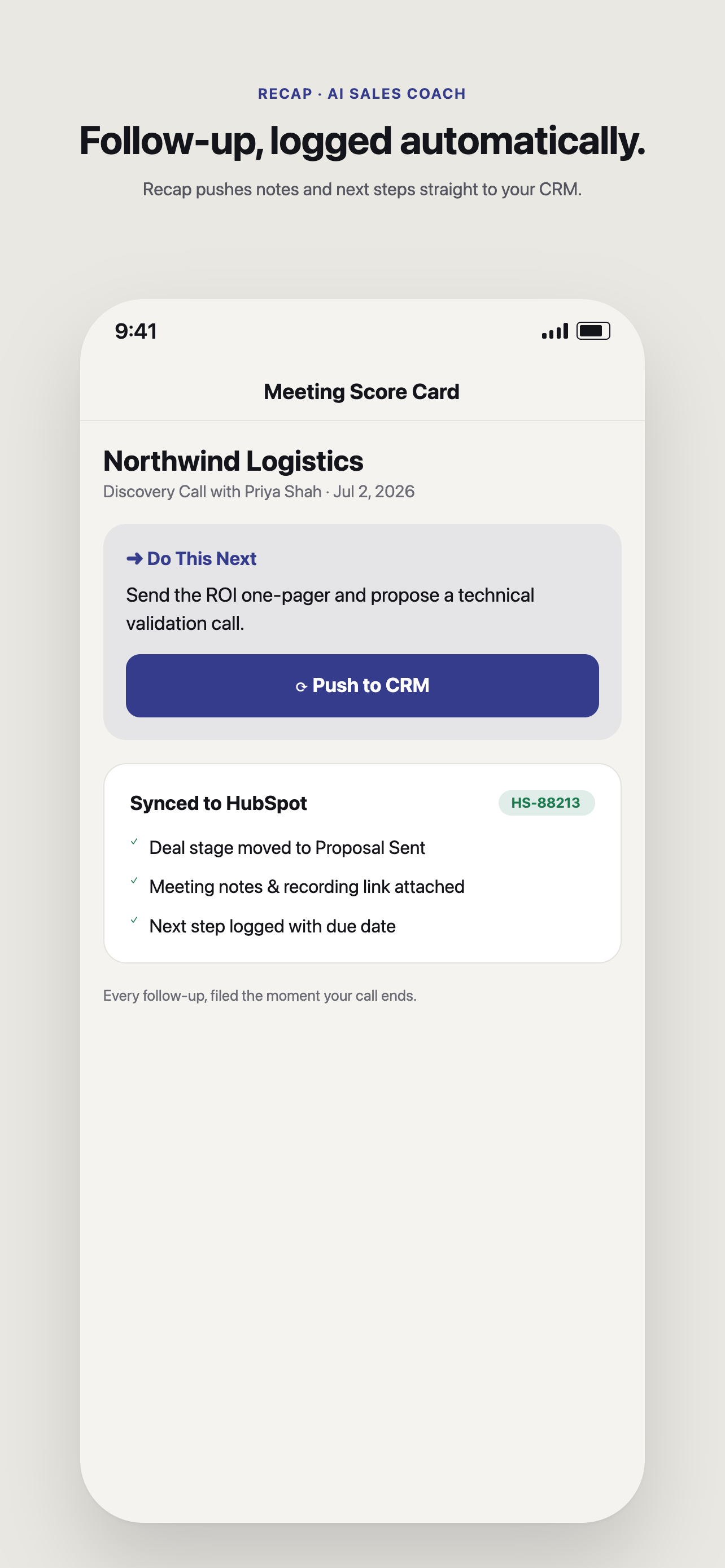 Recap — AI Sales Coach screenshot 6