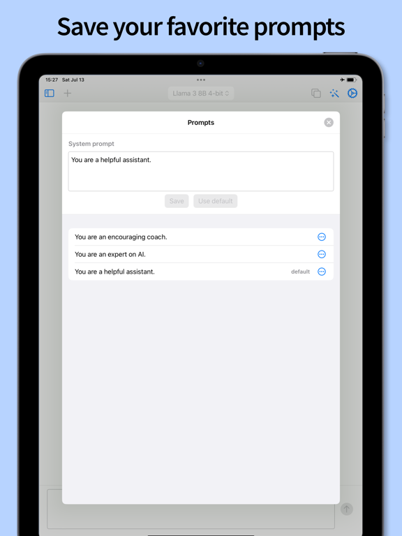 Local Chat: Private AI Chatbot iPad screenshot 3 - Productivity app