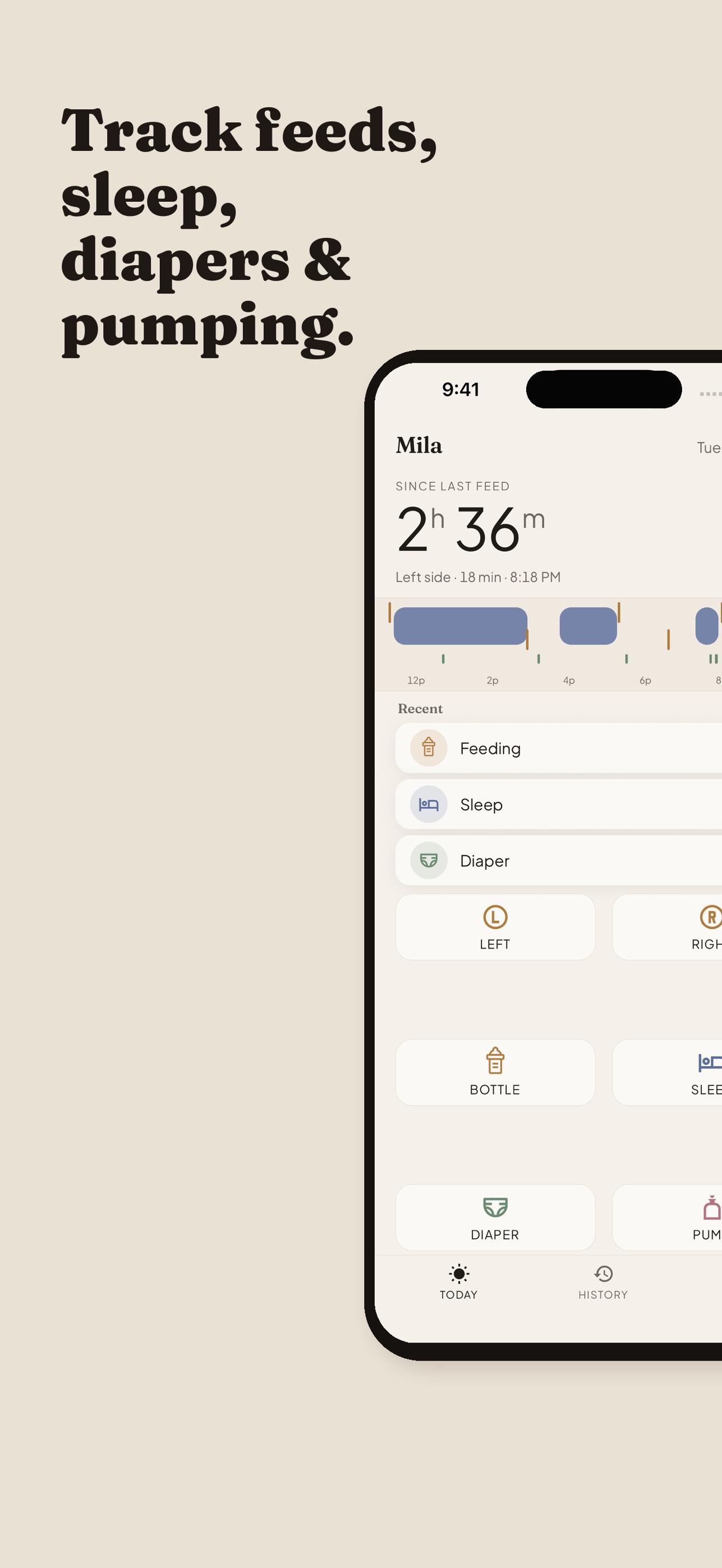 Screenshot 1 of Tovuna: Baby Tracker