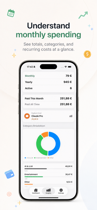 Subtle Subscription Tracker Screenshot 3 of 5