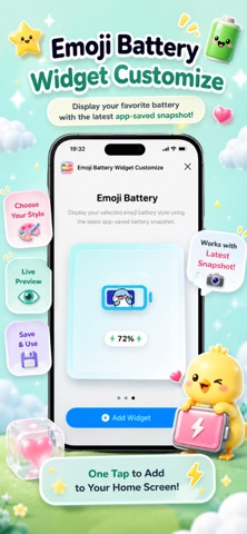 Emoji Battery Widget Customize iPhone screenshot