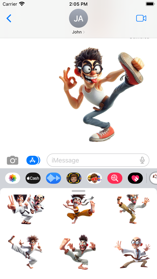 #5. Goofy Kung Fu Stickers (iOS) By: Paul Scott