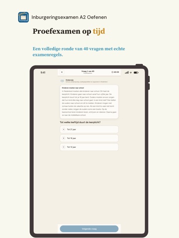 Inburgeringsexamen A2 Oefenen iPad screenshot