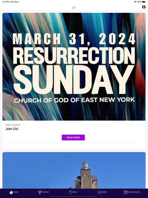 Church of God of East New York iPad screenshot 1 - Lifestyle app