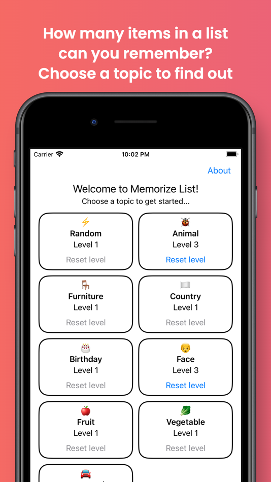 Memorize List - 1.1.1 - (iOS)