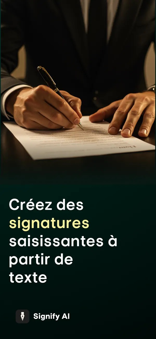 Screenshot #1 pour Générateur de Signatures AI