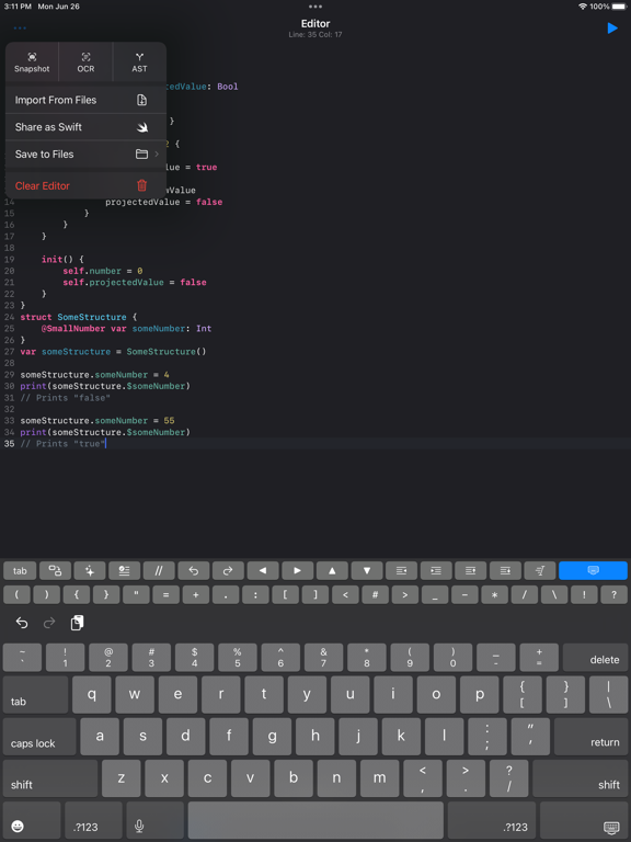 Screenshot #6 pour Swifty Compiler: Swift IDE