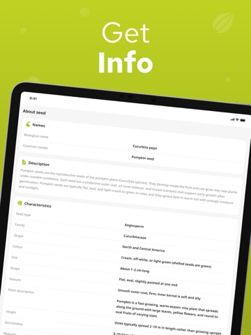 Seed Identifier – Seedum iPad screenshot
