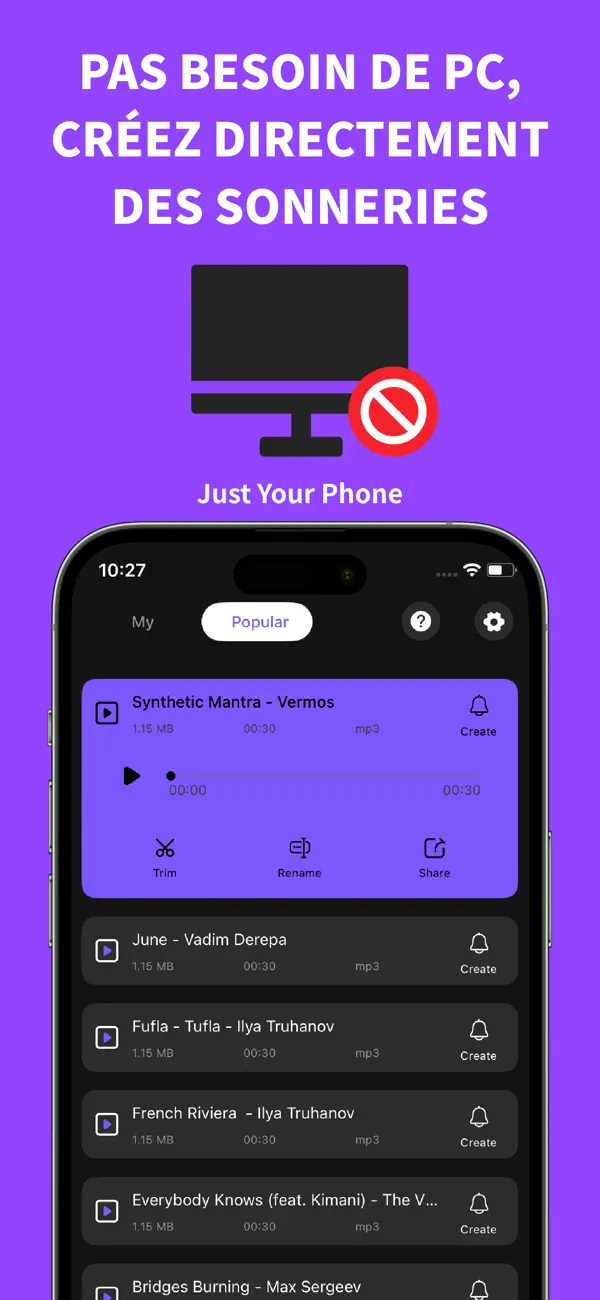 Screenshot #3 pour Garage Ringtones Sonnerie