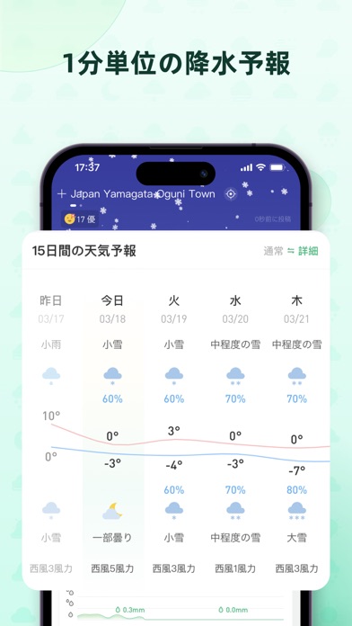 彩雲天気：雨が降る正確な時刻をお知らせします screenshot1