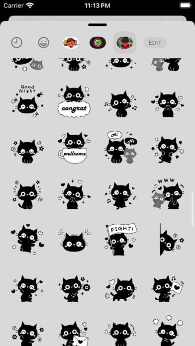 Black Cat Stickers packs Screenshot
