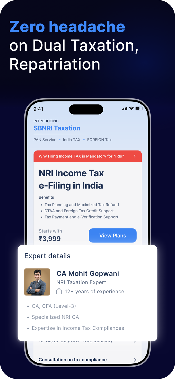 SBNRI: NRI Mutual Fund & Tax screenshot 5