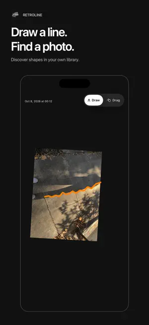 RetroLine: Draw To Find Photo screenshot 1
