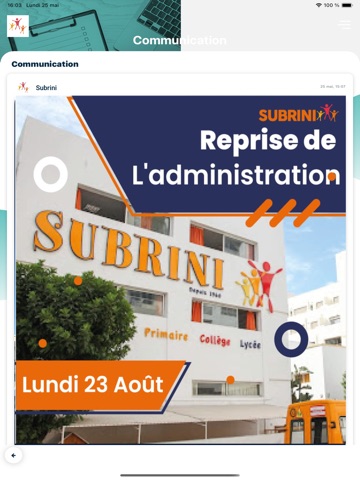 Ecole Subrini iPad screenshot
