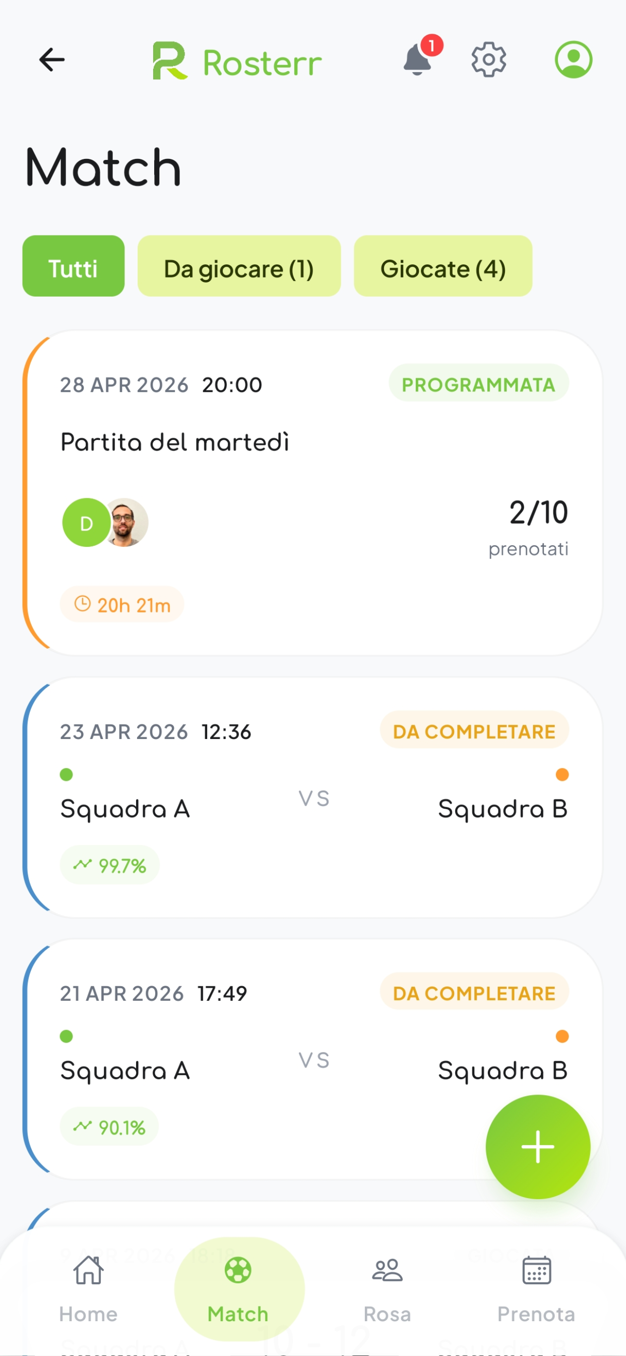 Rosterr screenshot 4