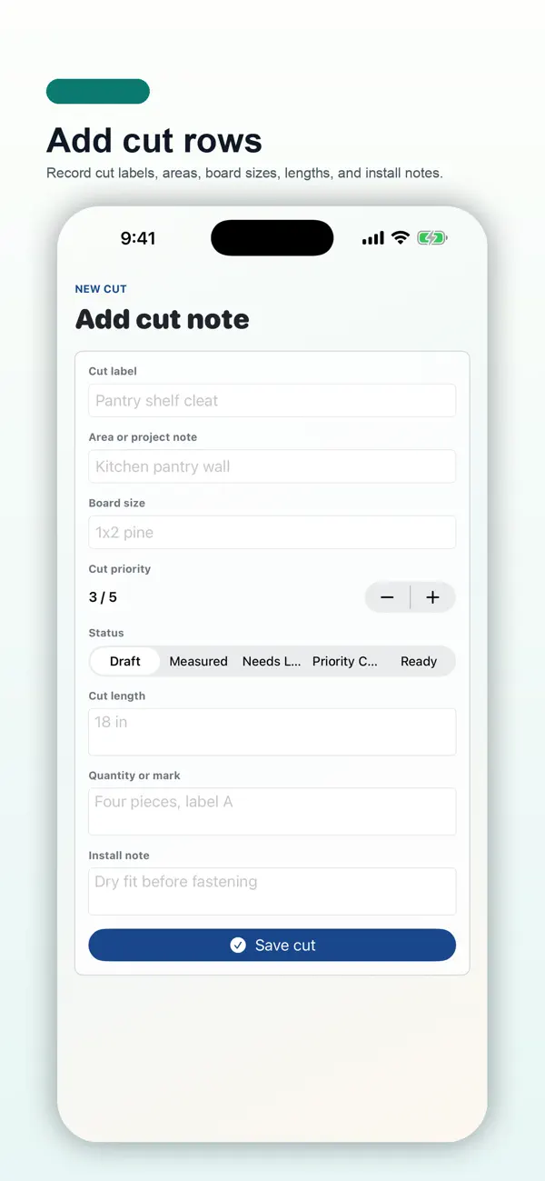 Screenshot #2 pour Lumber Cut List Pocket