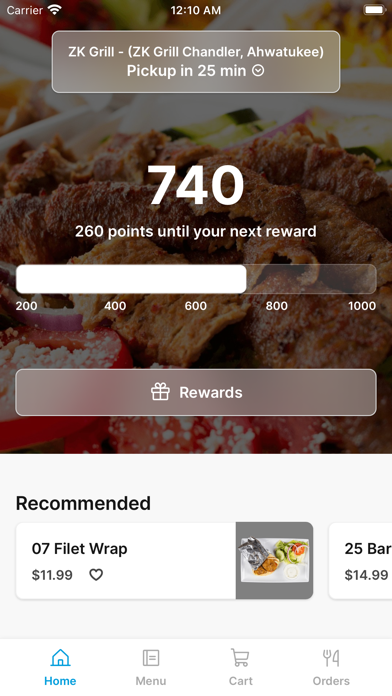 ZK Grill iPhone screenshot 1 - Food & Drink app