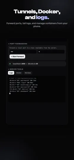 Screenshot von DeckGUI SSH auf dem iPhone 5