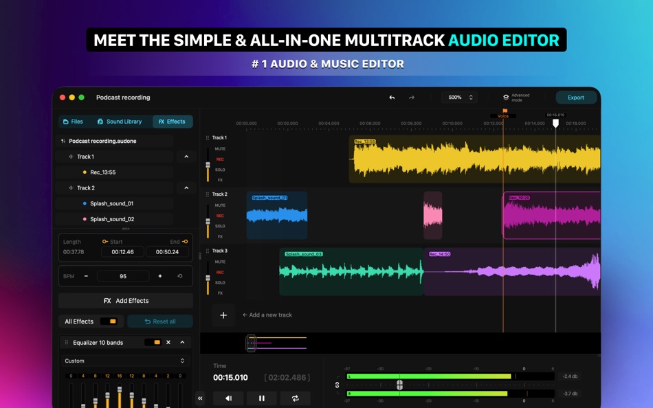 #1. Audio One: Easy Music Editing (macOS) Által: Bitnite, TOO