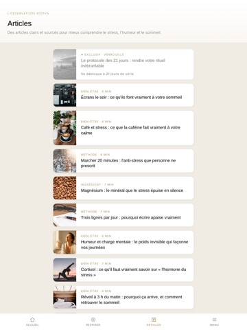 BIORYA Journal iPad screenshot