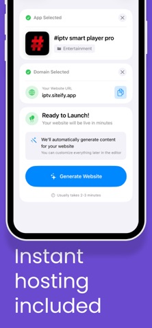 Siteify - Website Builder iPhone screenshot