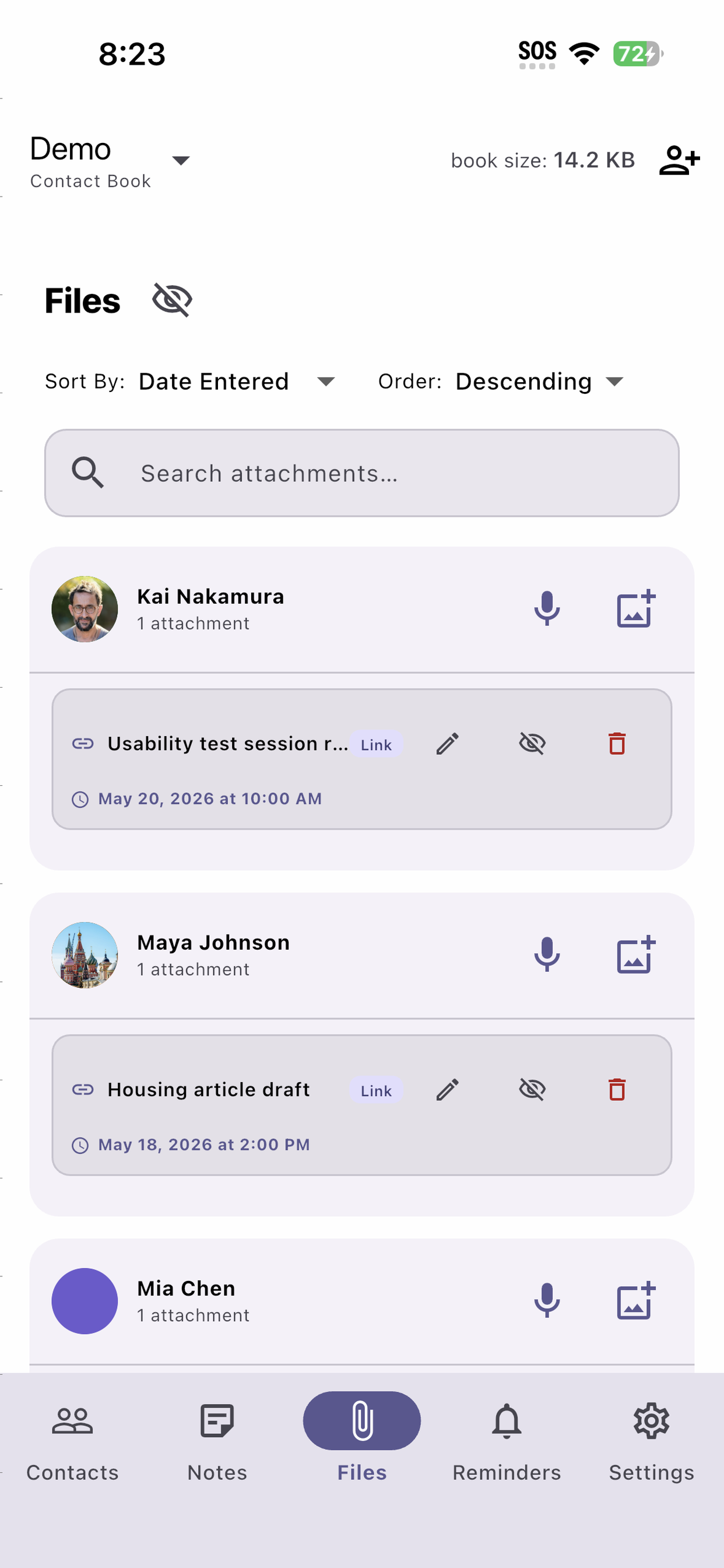 Virtual Rolodex screenshot 5