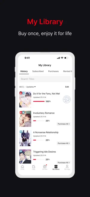 Lezhin Comics-Premium Webtoons screenshot 5