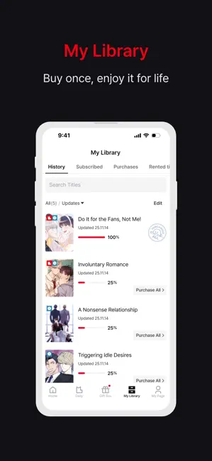 Lezhin Comics-Premium Webtoons iPhone screenshot 5