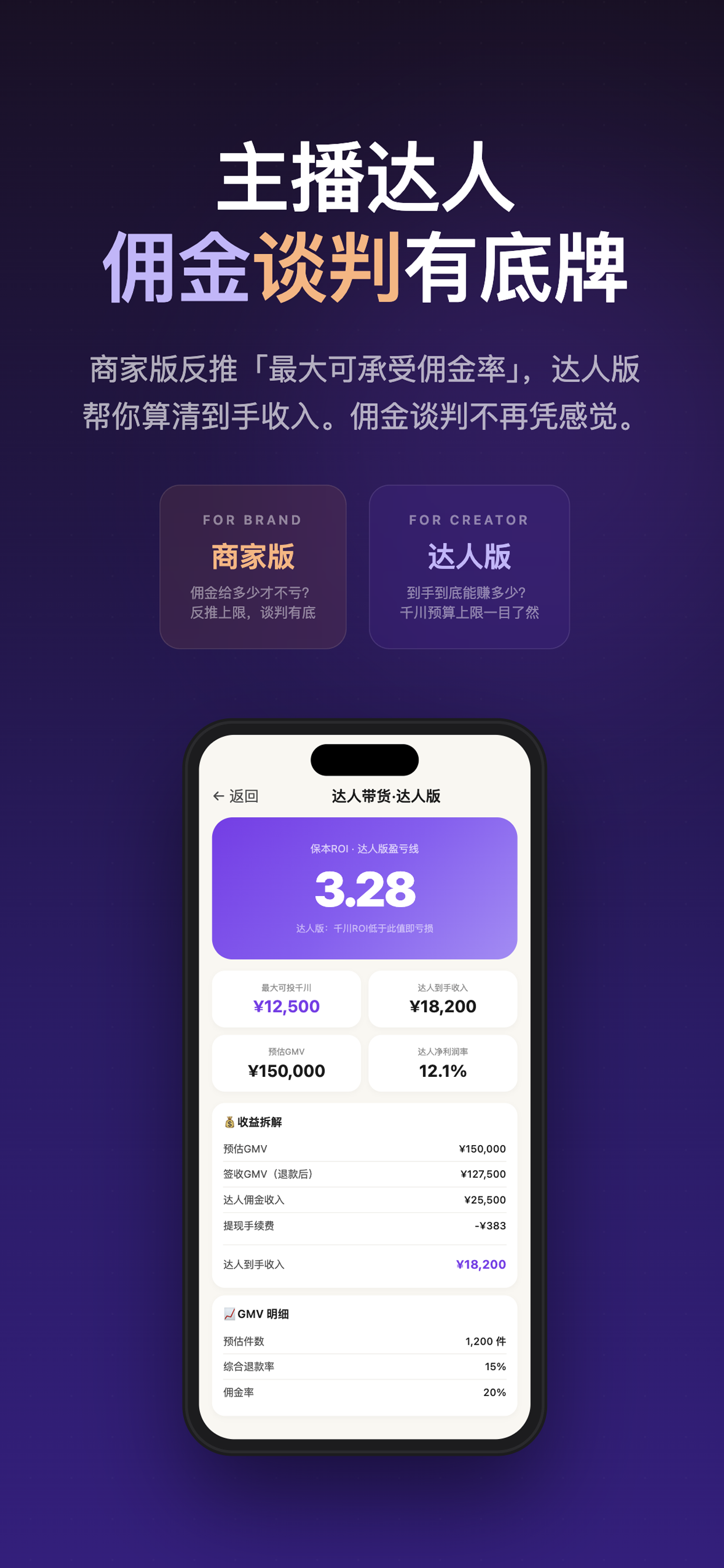 直播电商ROI投产计算器 screenshot 4