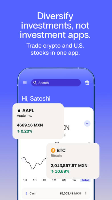 Bitso: Save and invest easily iPhone screenshot 5 - Finance app