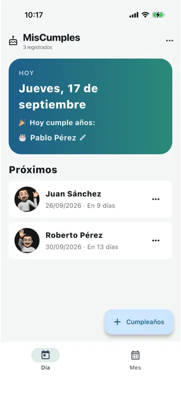 MisCumples screenshot 1 of 2